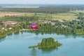 Hot Air Balloon Flight over Trakai, Vilnius, Lithuania, Eastern Europe