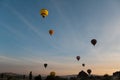 Hot air balloon fly over Cappadocia Royalty Free Stock Photo