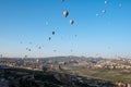 Hot air balloon fly over Cappadocia Royalty Free Stock Photo