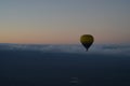 Hot Air balloon flying at dawn