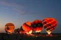 Hot Air Balloon Glow At Night Royalty Free Stock Photo