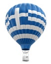 Hot Air Balloon with Greek Flag (clipping path included)