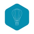 Hot air balloon icon, outline style Royalty Free Stock Photo