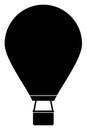 Hot air balloon icon silhouette. Vector illustration Royalty Free Stock Photo