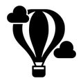 Hot air balloon icon vector design template basic RGB Royalty Free Stock Photo