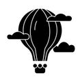 Hot air balloon icon, vector illustration, sign on isolated background Royalty Free Stock Photo