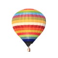 Hot air balloon isolated white