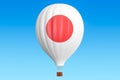 Hot air balloon with Japanese flag, 3D