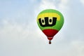 Hot Air Balloon and Light Clouds Royalty Free Stock Photo