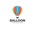 Hot air balloon logo template. Ballooning vector design
