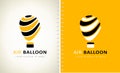 Hot air balloon logo vector design. Vehicle for travel.