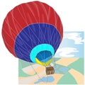 Hot Air Balloon / montgolfier vector Royalty Free Stock Photo