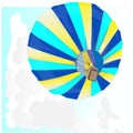 Hot Air Balloon / montgolfier vector Royalty Free Stock Photo