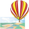 Hot Air Balloon / montgolfier vector Royalty Free Stock Photo