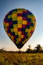 Hot Air Balloon after a Morning Ride Royalty Free Stock Photo