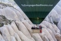 Hot air balloon near Goreme in the Cappadocia region of Turkey.