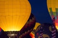 Hot Air Balloon Night Glow Royalty Free Stock Photo