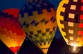 Hot Air Balloon Night Glow Royalty Free Stock Photo