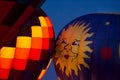 Hot Air Balloon Night Glow Royalty Free Stock Photo