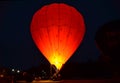 Hot air balloon at night. Royalty Free Stock Photo