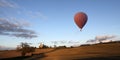 Hot Air Balloon - North Yorkshire Countryside - England Royalty Free Stock Photo