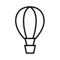 Hot air balloon outline icon vector isolated