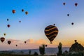 Hot air balloon over Cappadocia Royalty Free Stock Photo