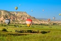 Hot air balloon over Cappadocia Royalty Free Stock Photo