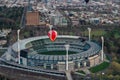 Hot air balloon over Melbourne Cricket Ground