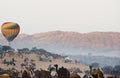 Hot air a balloon over Pushkar Camel Fair ground, Pushkar, Ajmer,