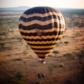 Hot Air Balloon Over Serengeti Migration