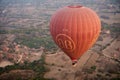 Hot Air Balloon Over Temples Bagan, Myanmar (Burma). Royalty Free Stock Photo