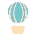 Hot air balloon pink and blue