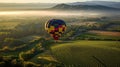 Gorgeous Air Balloon Ride Over Beautiful Napa Valley, California, United States - Generative AI