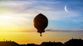 Hot Air Balloon Ride . Romance of the flight .