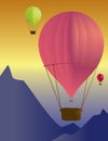 Hot air balloon scene