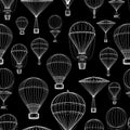 Hot air balloon seamless pattern