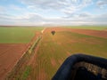 The hot air balloon shadow