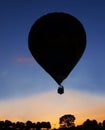 Hot Air Balloon Silhouette Sunset Royalty Free Stock Photo