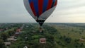 Hot air balloon in the sky fly away