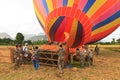 Hot air balloon start in vang vieng