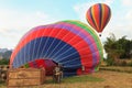 Hot air balloon start in vang vieng