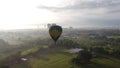 Hot Air Balloon in the air in sunny day