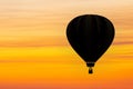 Hot Air Balloon Sunset Silhouette Royalty Free Stock Photo