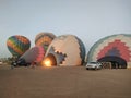 Hot air balloon in Teotihuacan, Mexico.