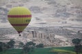 Hot-air balloon tour above Thebes view on on the Ramesseum