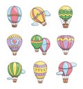 Hot air balloon. Transport for travel