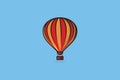 Hot Air Balloon vector illustration. Air Transportation object icon concept. Graphic isolated colorful aircraft. Balloon festival