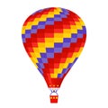 Hot air balloon. Vector illustration. Flat design