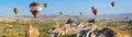 Hot air ballooning in Cappadocia, Turkey Royalty Free Stock Photo